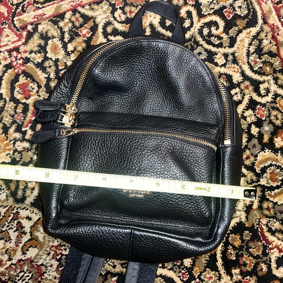 Coach mini backpack purse (black leather with gold detail) - Picture 10 of 11